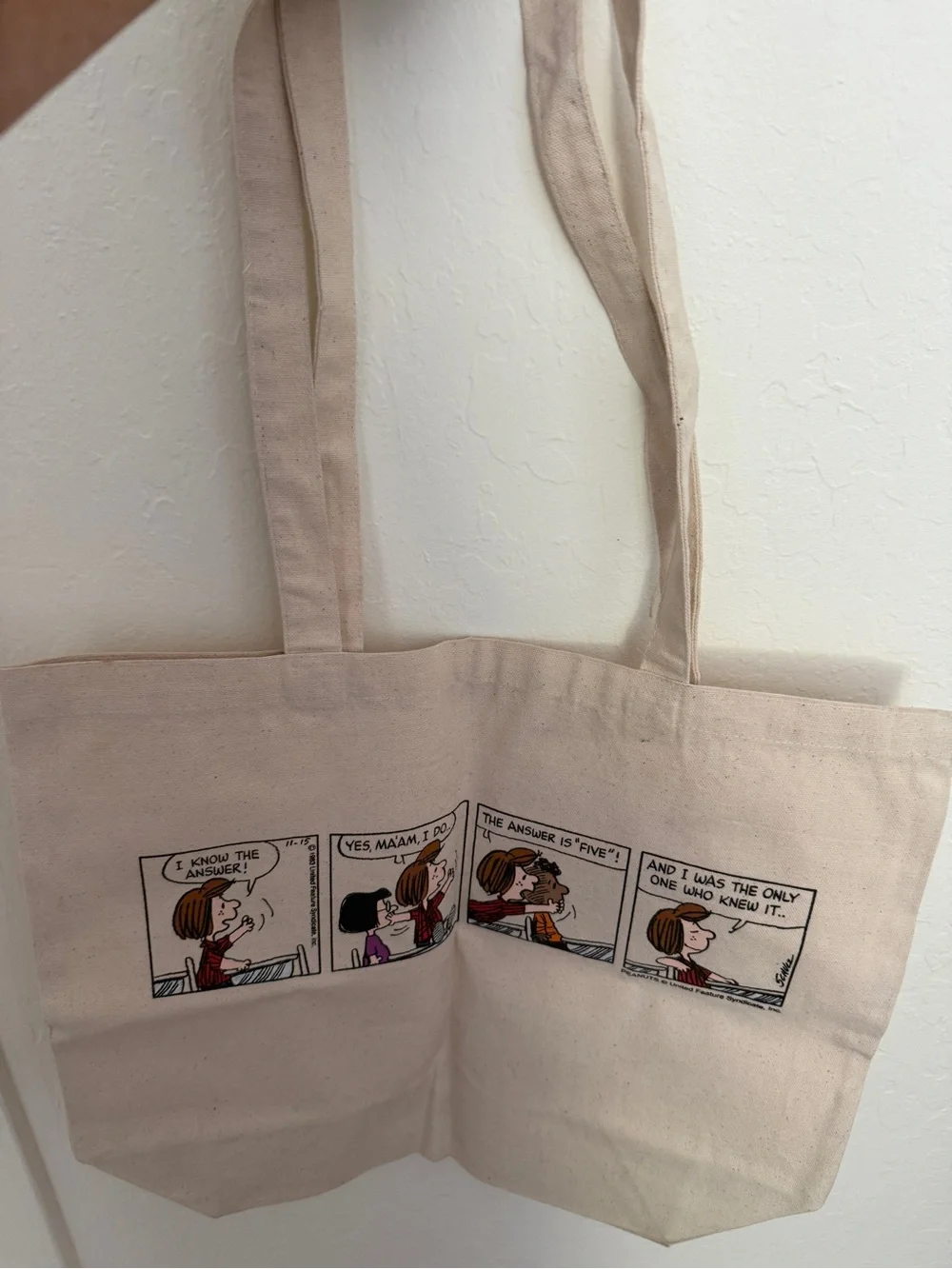 The Charles M Schulz Museum 5th Anniversary Canvas Tote Bag with Comic Strip